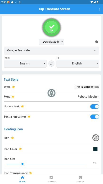 Tap Translate Screen�޹���ͼ0