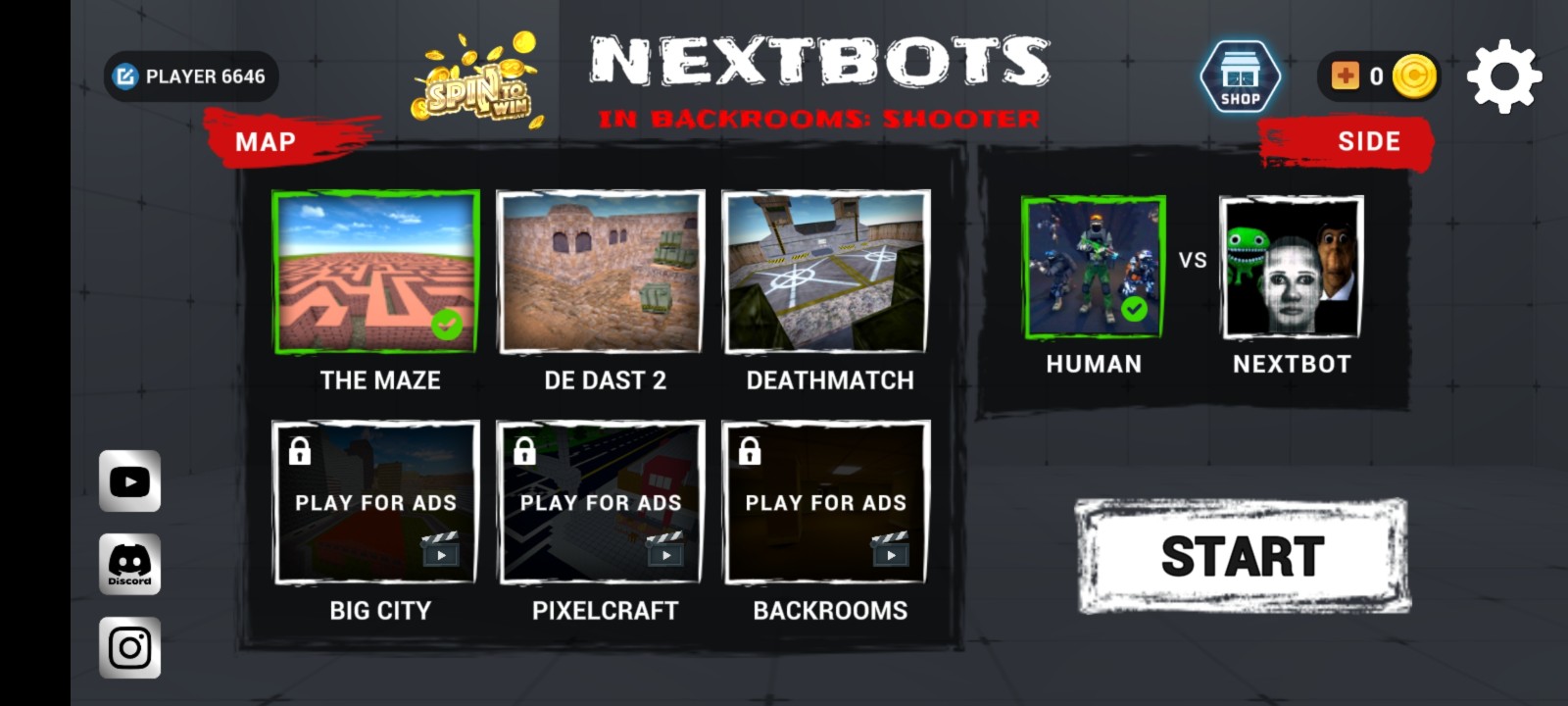 Nextbots密室射手内置菜单版 Nextbots密室射手内置菜单版