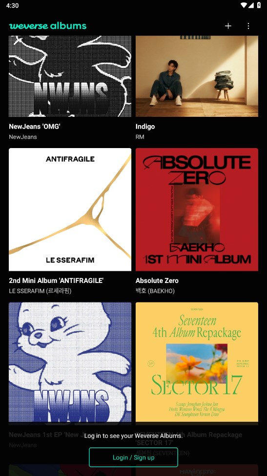 Weverse Albums�ٷ��� 1.8.5���°��ͼ3