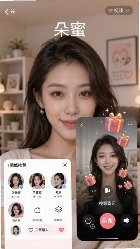 ���۽���app��ҳ����Ƶ������棬չʾͬ���Ƽ�������ͷ���������Ч�����ֱ�ע�����ۡ�