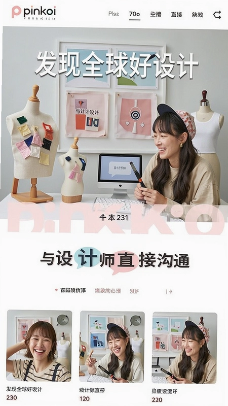 Pinkoi����ƽ̨չʾ���棬����������ȫ�����ơ��������ʦֱ�ӹ�ͨ���������İ�